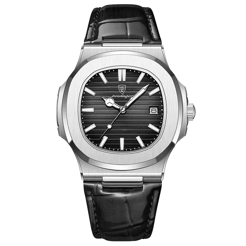 Genuine Leather Nautilus Men's Timepiece