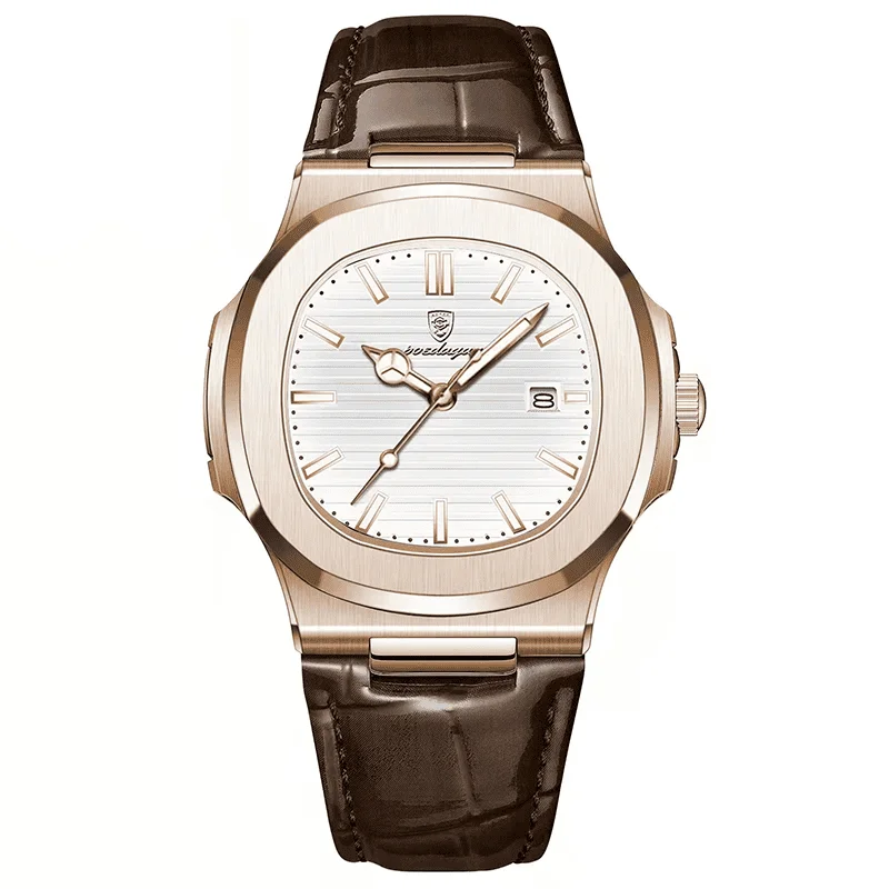 Genuine Leather Nautilus Men's Timepiece